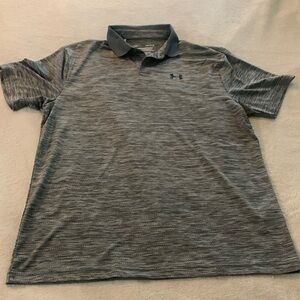 Under Armour grey polo style men’s shirt size L New